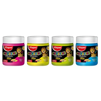 Tempera Maped colorpeps x 250 grs rojo fluo