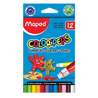 Tempera Maped colorpeps x 12 surtidas