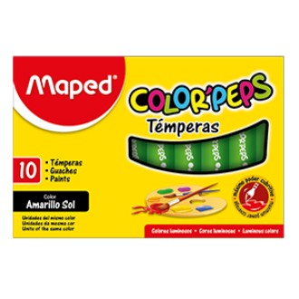 Tempera Maped colorpeps x 10 amarillo sol