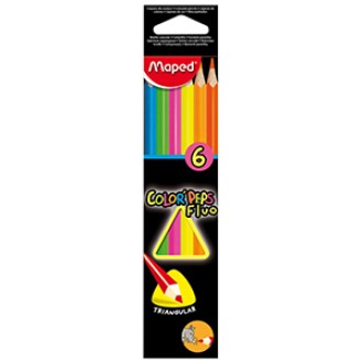 Pinturitas Maped colorpeps x 6 col. fluo