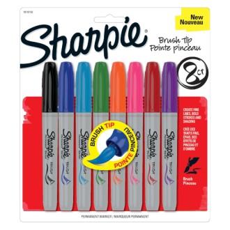 Marcador Sharpie brush blister x 8