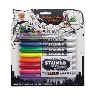 Marcador Sharpie brush para tela blister x 8