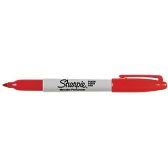 Marcador sharpie permanente fino rojo