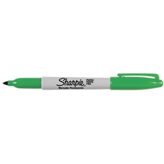 Marcador sharpie permanente fino verde