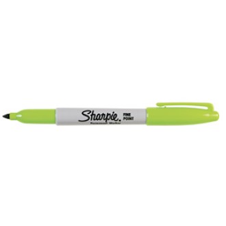 Marcador sharpie permanente fino verde lima