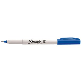 Marcador sharpie permanente ultrafino azul