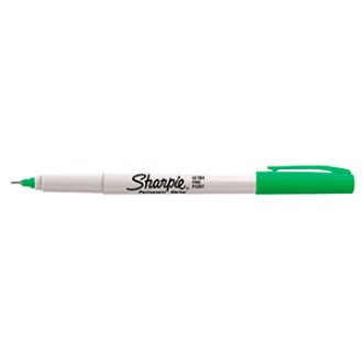 Marcador sharpie permanente ultrafino verde