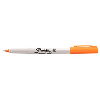 Marcador sharpie permanente ultrafino naranja