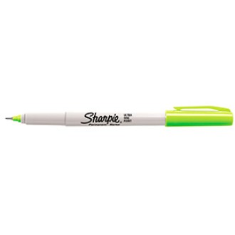 Marcador sharpie permanente ultrafino verde lima