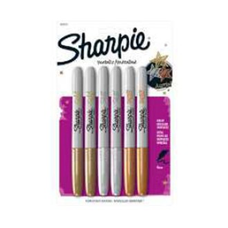 Marcador sharpie permanente metallic oro/bronce x 6 un