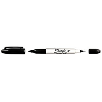 Marcador sharpie doble punta negro