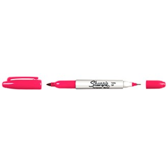 Marcador sharpie doble punta permanente magenta