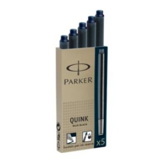 Cartucho parker quink azul negro x 5