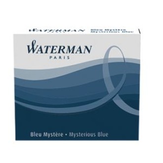 Cartucho waterman caja x 8 azul negro