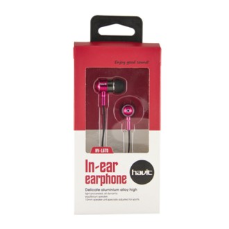 Auricular in-ear con mic para celular HAVIT h670 rojo