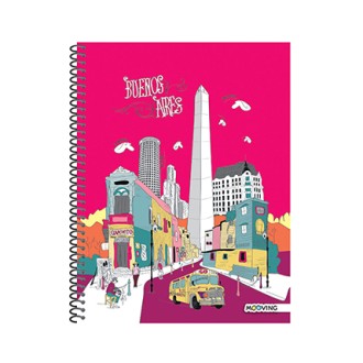 Cuaderno 29.7 cosmopolitan tapa duraura 120 hs ray espiral