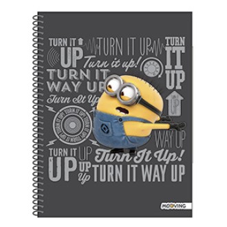 Cuaderno 29.7 minions tapa semirígida d 80 hs ray espiral