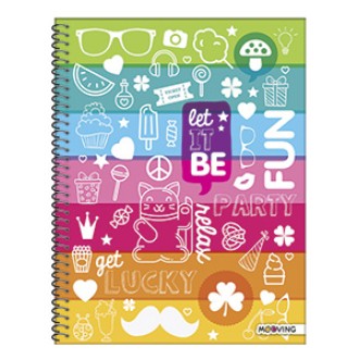 Cuaderno 29.7 colors tapa semirígida d 80 hs ray espiral