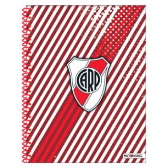 Cuaderno 29.7 river plate tapa semirígida d 80 hs ray espiral