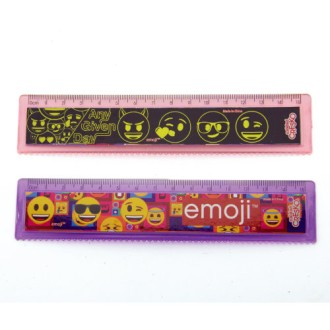 Regla x 15 cm emoji c/u en bolsa