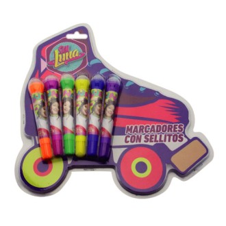 Resaltadores blow pen x 6 con sellos soy luna